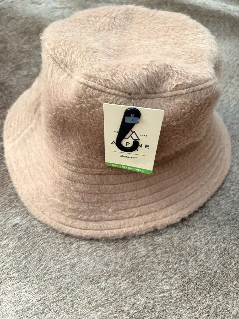 Alpine Design Taupe Brushed Bucket Hat - NWT OS Cozy Fuzzy Winter Fall